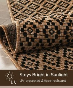 Well Woven Sienna Moroccan Trellis Pattern Natural Indoor Outdoor Rug Global