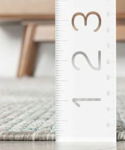 Well Woven Sienna Modern Solid Pattern Blue Flat-Weave Indoor/Outdoor Rug