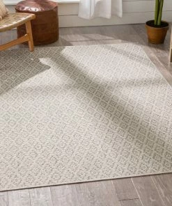 Well Woven Sienna Moroccan Trellis Pattern Grey Indoor Outdoor Rug Global