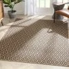 Well Woven Sorrel Moroccan Lattice Trellis Natural Indoor Outdoor Rug