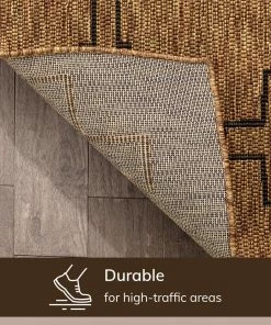 Well Woven Calisa Tribal Medallion Pattern Natural Indoor Outdoor Rug