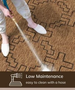 Well Woven Calisa Tribal Medallion Pattern Natural Indoor Outdoor Rug