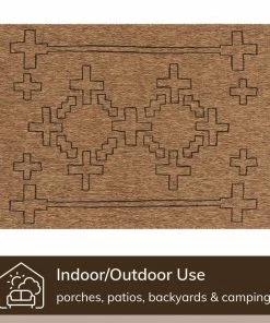Well Woven Calisa Tribal Medallion Pattern Natural Indoor Outdoor Rug