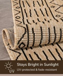 Well Woven Anza Tribal Medallion Pattern Natural Indoor Outdoor Rug