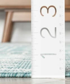 Well Woven Global Anza Tribal Geometric Pattern Blue Flat-Weave Indoor/Outdoor Rug