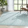 Well Woven Global Anza Tribal Geometric Pattern Blue Flat-Weave Indoor/Outdoor Rug