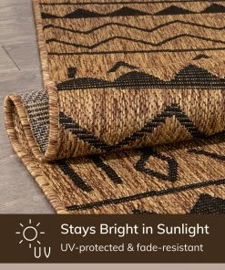 Well Woven Faye Tribal Diamond Pattern Natural Indoor Outdoor Rug Global