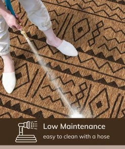 Well Woven Faye Tribal Diamond Pattern Natural Indoor Outdoor Rug Global