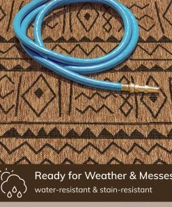 Well Woven Faye Tribal Diamond Pattern Natural Indoor Outdoor Rug Global