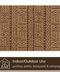 Well Woven Faye Tribal Diamond Pattern Natural Indoor Outdoor Rug Global