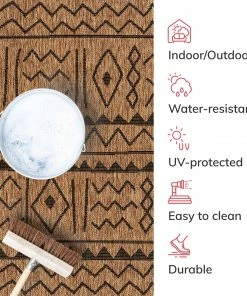 Well Woven Faye Tribal Diamond Pattern Natural Indoor Outdoor Rug Global