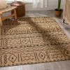 Well Woven Faye Tribal Diamond Pattern Natural Indoor Outdoor Rug Global