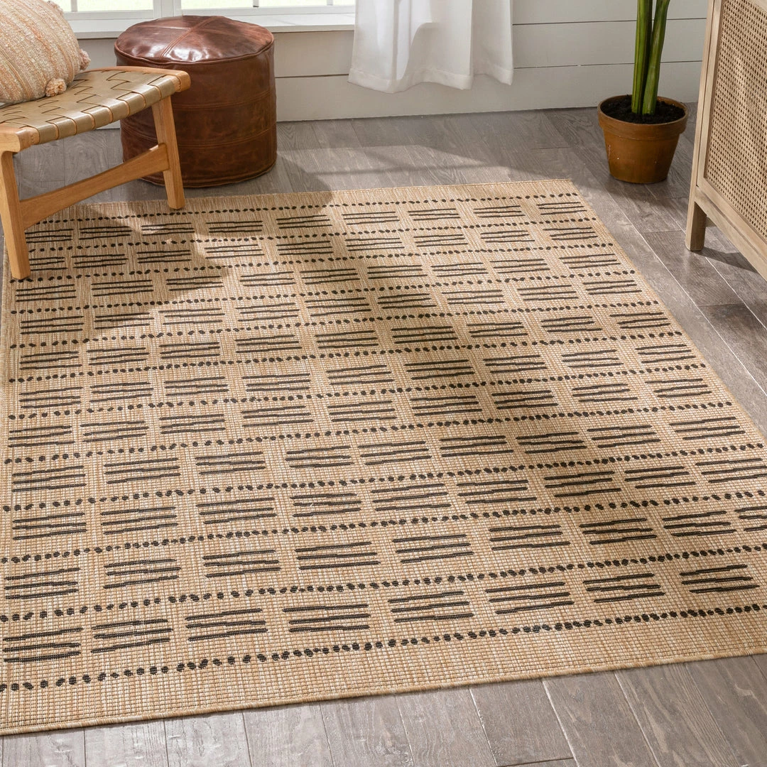 Well Woven Tahiti Contemporary Geometric Natural Indoor Outdoor Rug 1 Well Woven Tahiti Contemporary Geometric Natural Indoor Outdoor Rug
