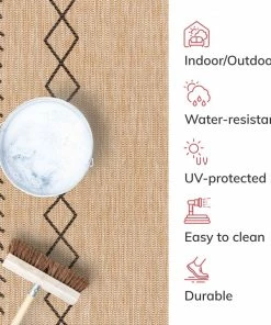 Well Woven Posie Tribal Moroccan Pattern Natural Indoor Outdoor Rug