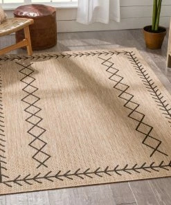 Well Woven Posie Tribal Moroccan Pattern Natural Indoor Outdoor Rug