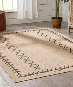 Well Woven Posie Tribal Moroccan Pattern Natural Indoor Outdoor Rug