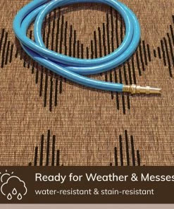 Well Woven Kai Moroccan Diamond Pattern Natural Indoor Outdoor Rug