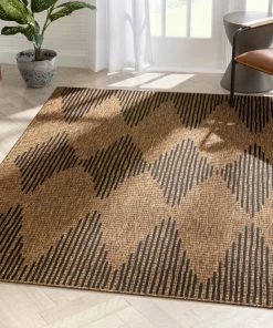 Well Woven Kai Moroccan Diamond Pattern Natural Indoor Outdoor Rug