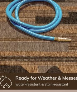 Well Woven Conan Tribal Geometric Abstract Grey Ivory Indoor Outdoor Rug Global