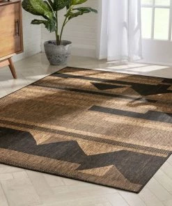 Well Woven Conan Tribal Geometric Abstract Grey Ivory Indoor Outdoor Rug Global