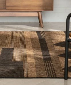 Well Woven Conan Tribal Geometric Abstract Grey Ivory Indoor Outdoor Rug Global