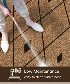 Well Woven Shea Moroccan Lattice Trellis Natural Indoor Outdoor Rug Global