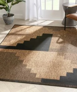 Well Woven Sable Tribal Southwestern Pattern Grey Indoor Outdoor Rug Global