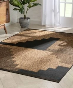Well Woven Sable Tribal Southwestern Pattern Grey Indoor Outdoor Rug Global