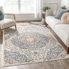 Well Woven Nantes Vintage Bohemian Persian Oriental Medallion Beige Blue Rug