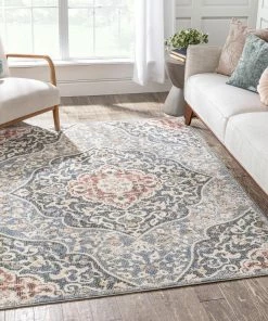 Well Woven Nantes Vintage Bohemian Persian Oriental Medallion Blue Rug Global