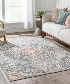 Well Woven Nantes Vintage Bohemian Persian Oriental Medallion Blue Rug Global