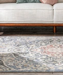 Well Woven Nantes Vintage Bohemian Persian Oriental Medallion Blue Rug Global