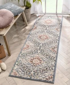 Well Woven Nantes Vintage Bohemian Persian Oriental Medallion Blue Rug Global