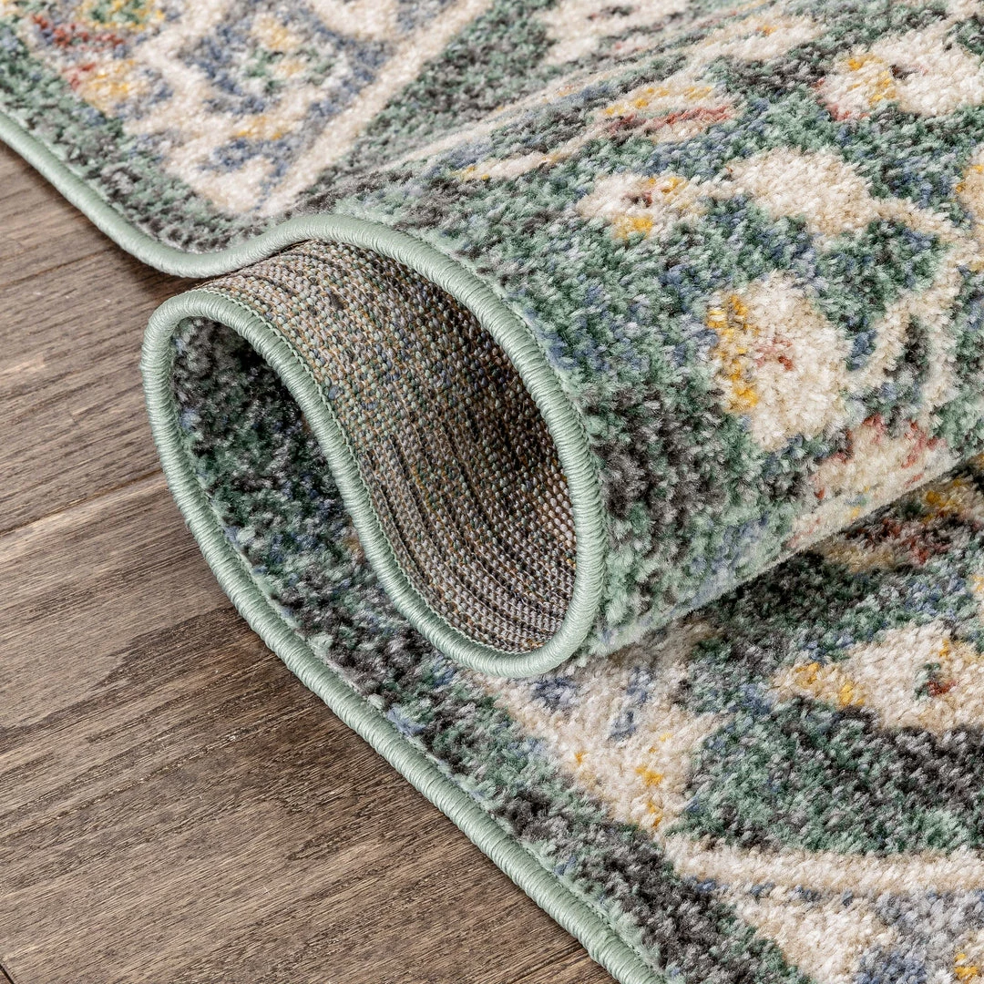 Well Woven Global Nantes Vintage Bohemian Persian Oriental Medallion Green Rug 5 Well Woven Global Nantes Vintage Bohemian Persian Oriental Medallion Green Rug