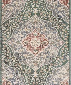 Well Woven Global Nantes Vintage Bohemian Persian Oriental Medallion Green Rug