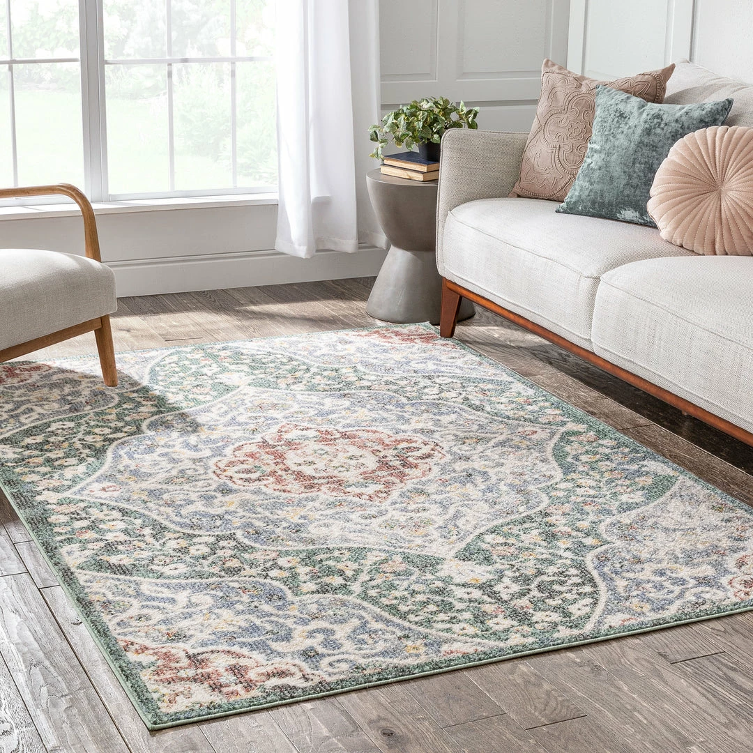 Well Woven Global Nantes Vintage Bohemian Persian Oriental Medallion Green Rug 9 Well Woven Global Nantes Vintage Bohemian Persian Oriental Medallion Green Rug