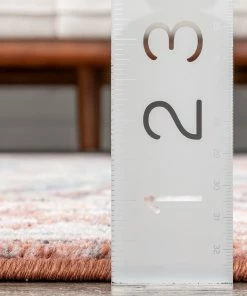 Well Woven Nantes Vintage Bohemian Persian Oriental Medallion Red Rust Blue Rug