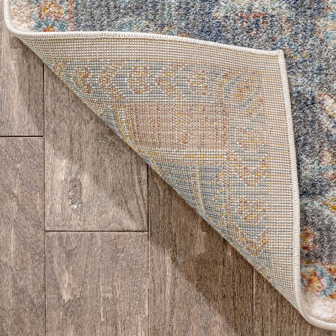 Well Woven Global Lyon Vintage Bohemian Medallion Oriental Botanical Ivory Blue Rug 8 Well Woven Global Lyon Vintage Bohemian Medallion Oriental Botanical Ivory Blue Rug