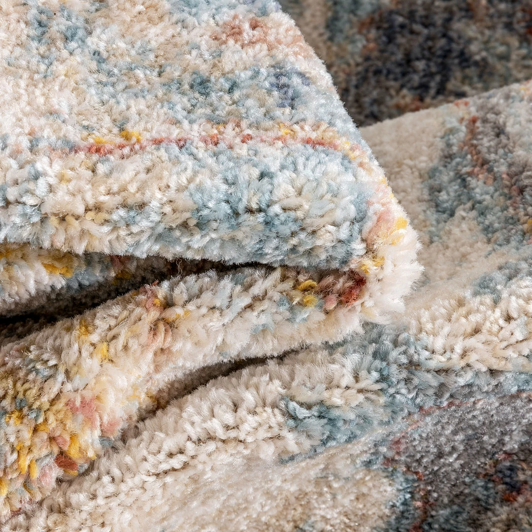 Well Woven Global Lyon Vintage Bohemian Medallion Oriental Botanical Ivory Blue Rug 3 Well Woven Global Lyon Vintage Bohemian Medallion Oriental Botanical Ivory Blue Rug