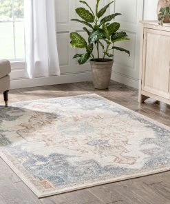 Well Woven Global Lyon Vintage Bohemian Medallion Oriental Botanical Ivory Blue Rug 21 Well Woven Global Lyon Vintage Bohemian Medallion Oriental Botanical Ivory Blue Rug
