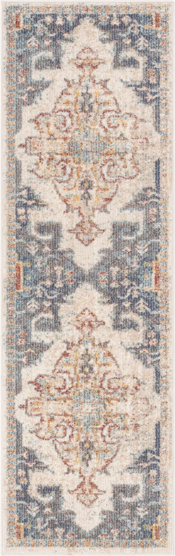 Well Woven Global Lyon Vintage Bohemian Medallion Oriental Botanical Ivory Blue Rug 6 Well Woven Global Lyon Vintage Bohemian Medallion Oriental Botanical Ivory Blue Rug