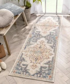 Well Woven Global Lyon Vintage Bohemian Medallion Oriental Botanical Ivory Blue Rug 19 Well Woven Global Lyon Vintage Bohemian Medallion Oriental Botanical Ivory Blue Rug