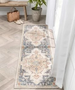 Well Woven Global Lyon Vintage Bohemian Medallion Oriental Botanical Ivory Blue Rug 24 Well Woven Global Lyon Vintage Bohemian Medallion Oriental Botanical Ivory Blue Rug