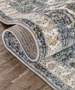 Well Woven Lyon Vintage Bohemian Medallion Oriental Botanical Blue Rug Global