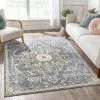 Well Woven Lyon Vintage Bohemian Medallion Oriental Botanical Blue Rug Global
