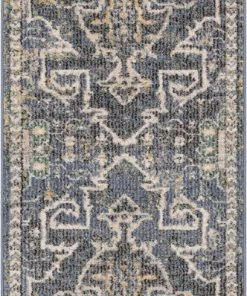 Well Woven Lyon Vintage Bohemian Medallion Oriental Botanical Blue Rug Global