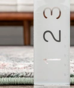 Well Woven Lyon Vintage Bohemian Medallion Oriental Botanical Green Red Rust Rug