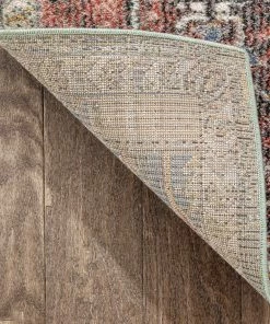 Well Woven Lyon Vintage Bohemian Medallion Oriental Botanical Green Red Rust Rug