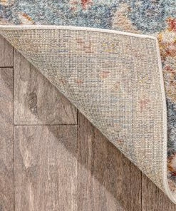 Well Woven Amiens Vintage Bohemian Medallion Oriental Botanical Blue Red Rust Rug