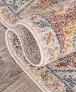 Well Woven Amiens Vintage Bohemian Medallion Oriental Botanical Red Rust Blue Rug Global